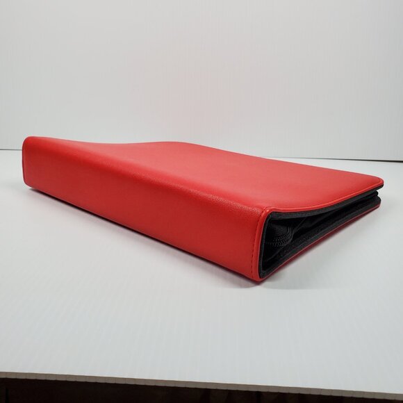 Red Trading Card Zipper Padded Binder with 20 Top Loaded 9-Pocket Sleeves TCG - Picture 3 of 7